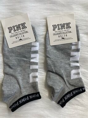 Victoria's Secret PINK Gray Ankle Socks